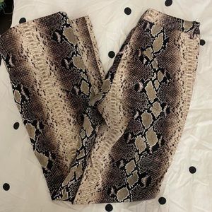 I.AM.GIA snakeskin bootcut faux leather pants